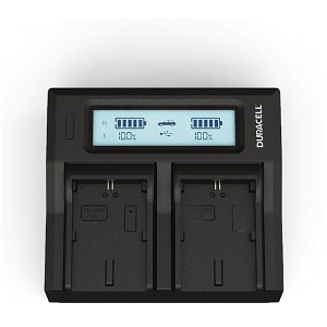 HDR-AX2000 Chargeur de batterie Duracell LED Double DSLR