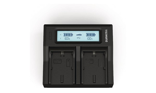 HDR-AX2000 Chargeur de batterie Duracell LED Double DSLR