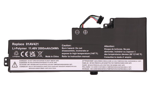 ThinkPad T470P 20J7 Batterie (Cellules 3)