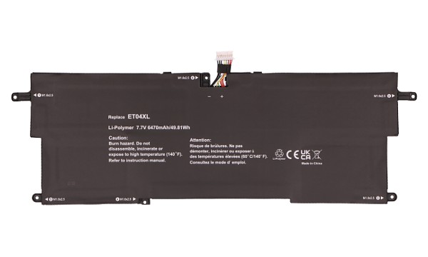 EliteBook x360 1020-G2 i7-7600U Batterie (Cellules 4)