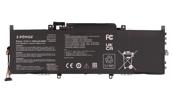 ZenBook UX331UA-1B Batterie (Cellules 4)