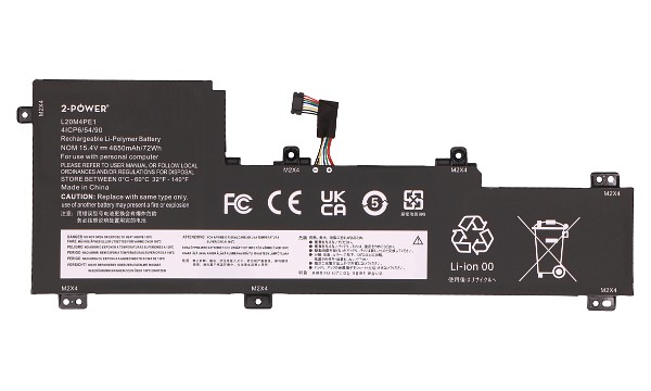 Ideapad Creator 5-16ACH6 82L6 Batterie (Cellules 4)