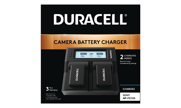 FX3 Chargeur de batterie Duracell LED Double DSLR